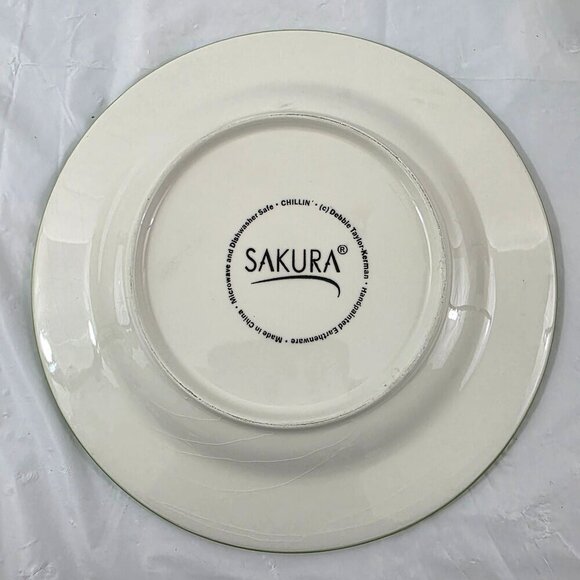 Sakura Oneida Debbie Taylor Kerman Holiday Penguins 'Chillin' Plate & Bowl Set - Picture 13 of 16